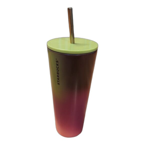 Starbucks Stainless Steel Tumbler Ombre Purple Pink Green Lime Berry 24 Oz 2022 - Picture 1 of 11